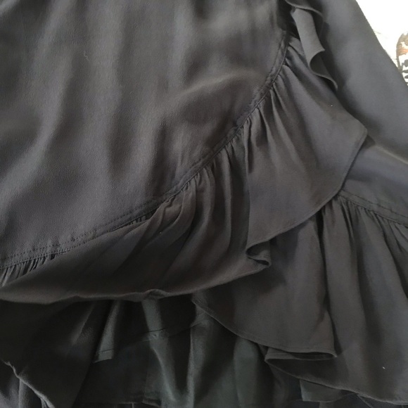 J. CREW NWT faux-wrap mini dress. Black, size 0 - Picture 6 of 8